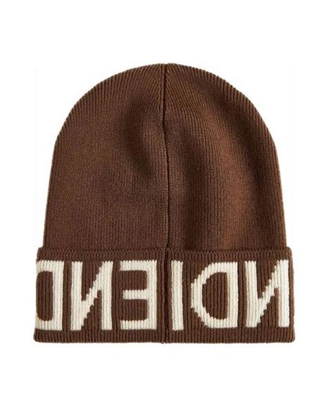 fendi brown beanie